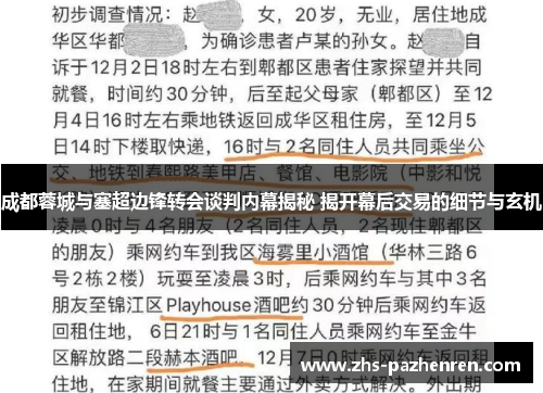 成都蓉城与塞超边锋转会谈判内幕揭秘 揭开幕后交易的细节与玄机