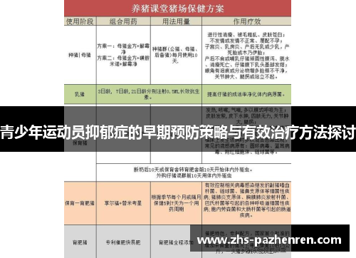 青少年运动员抑郁症的早期预防策略与有效治疗方法探讨